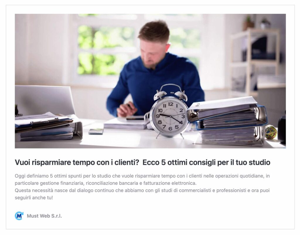 cover articolo come risparmiare tempo nella gestione finanziaria aziendale